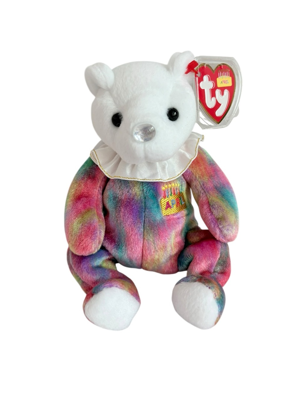 Ty Beanie Babies Birthday Bear - April